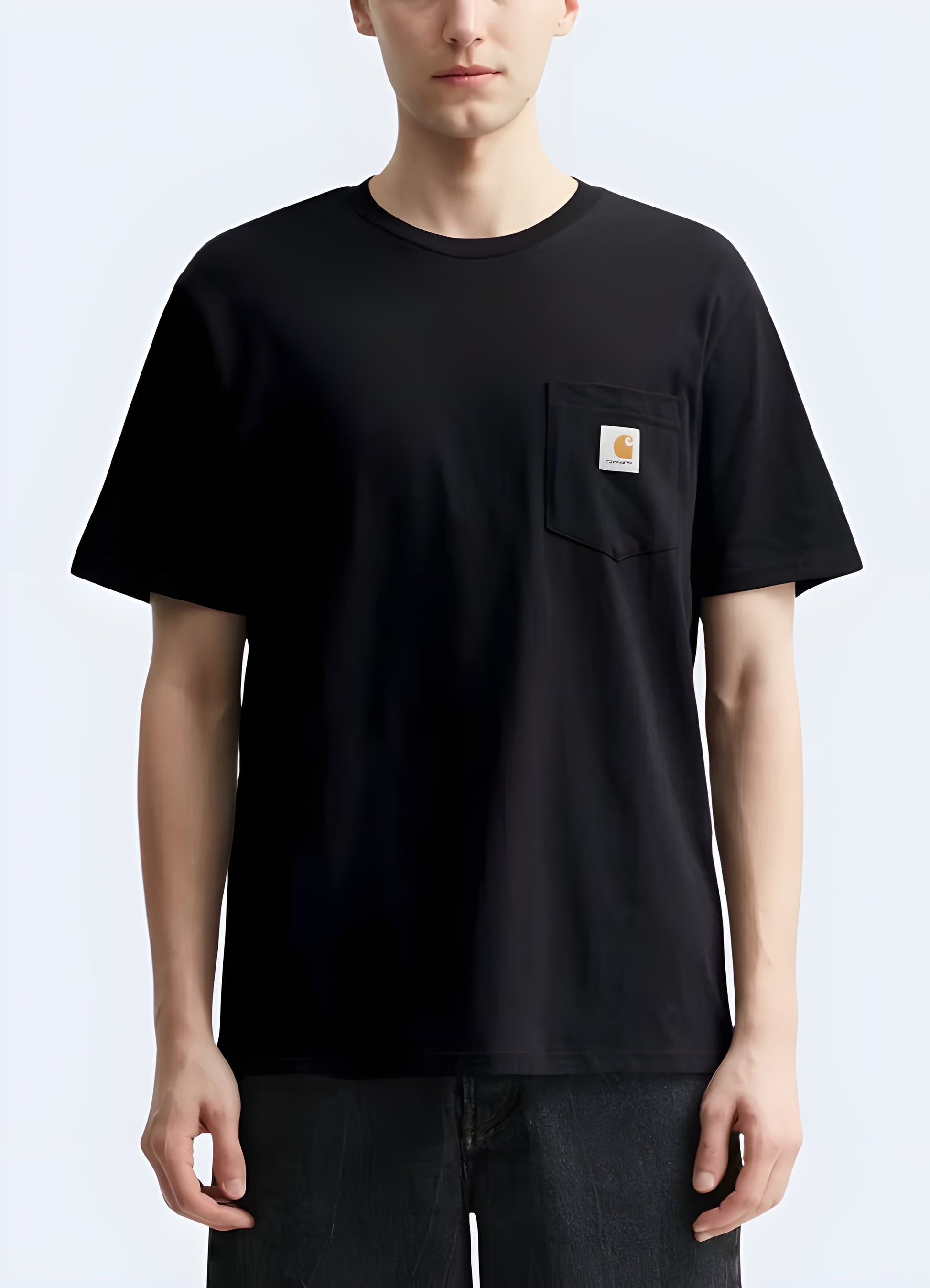 Front view of Japanese oversized shirt – minimalist design with wide sleeves and relaxed fit, inspired by traditional Japanese streetwear.