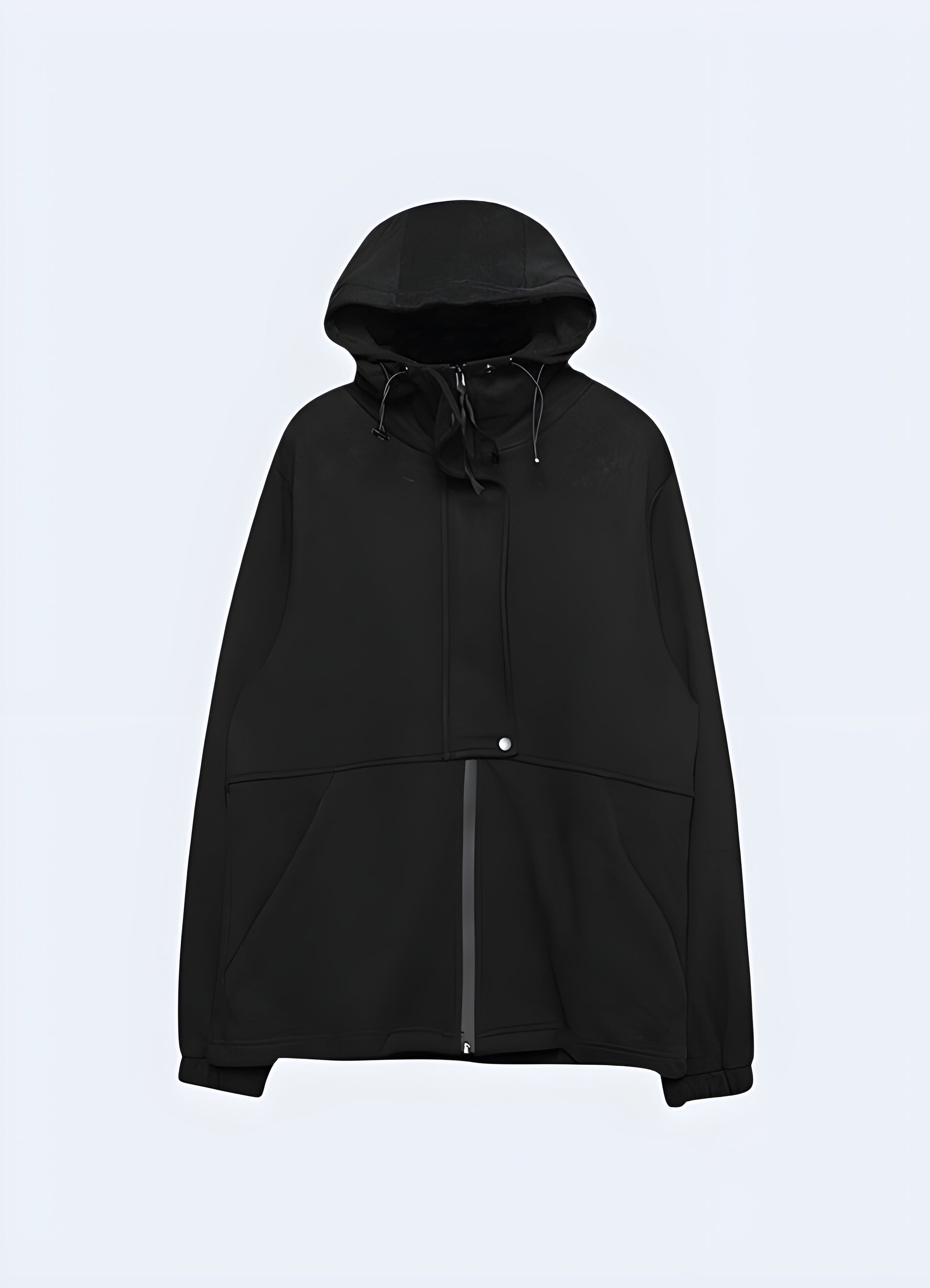 Minimal japanese style zip-up hoodie.