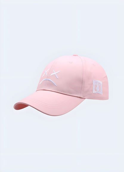 Lil peep cap pink unisex streetwear style.