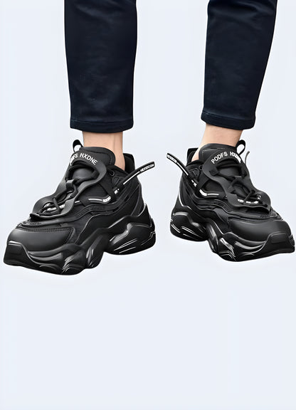 These techwear aesthetic black shoes are the perfect choice for those who want a stylish and practical footwear option.