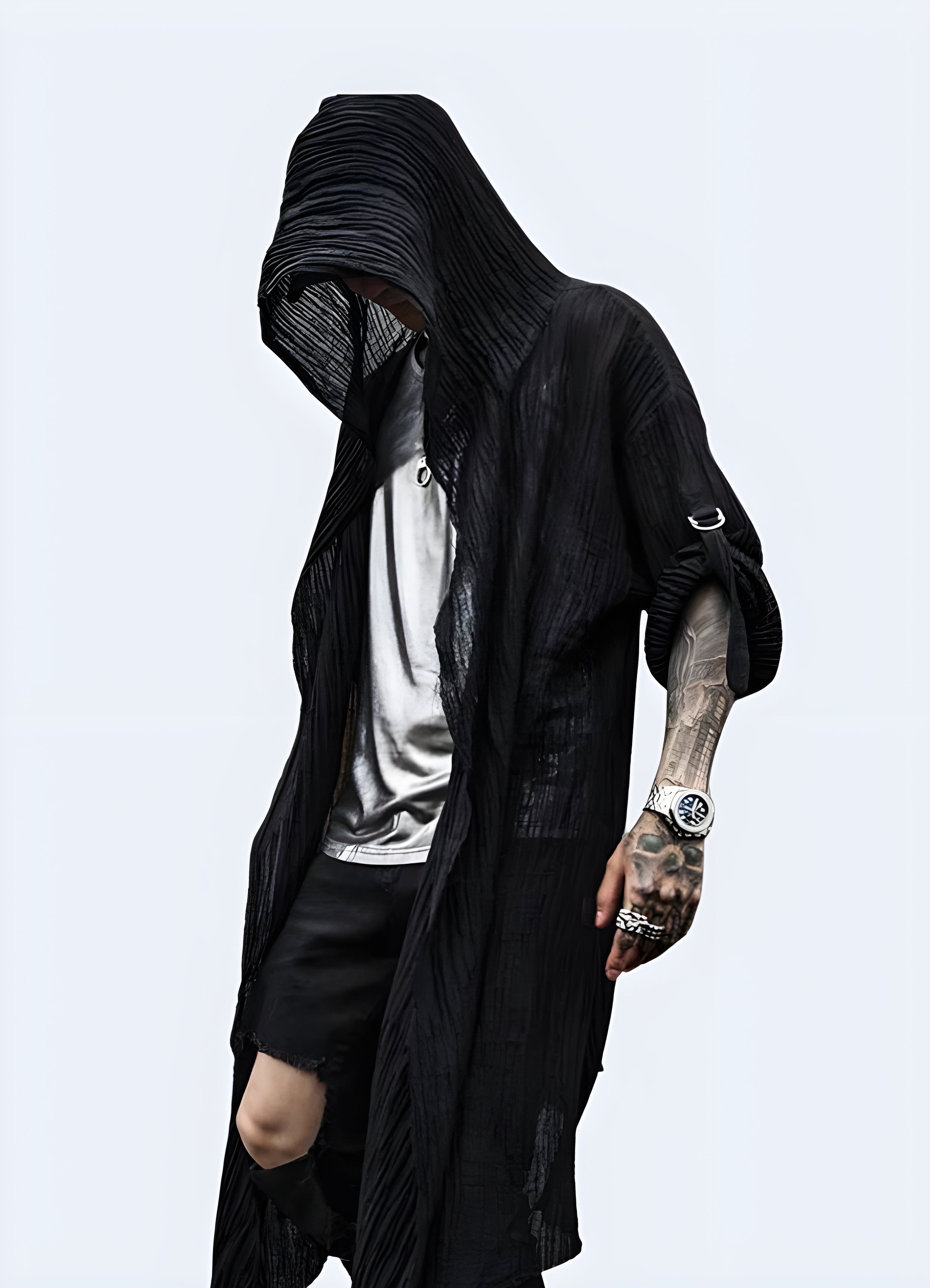 Black Cloak With Hood Techwear Australia