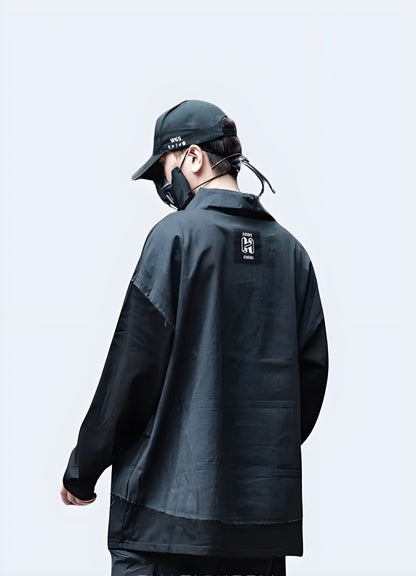 Channel your inner streetwear icon with this black japanese hoodie. 