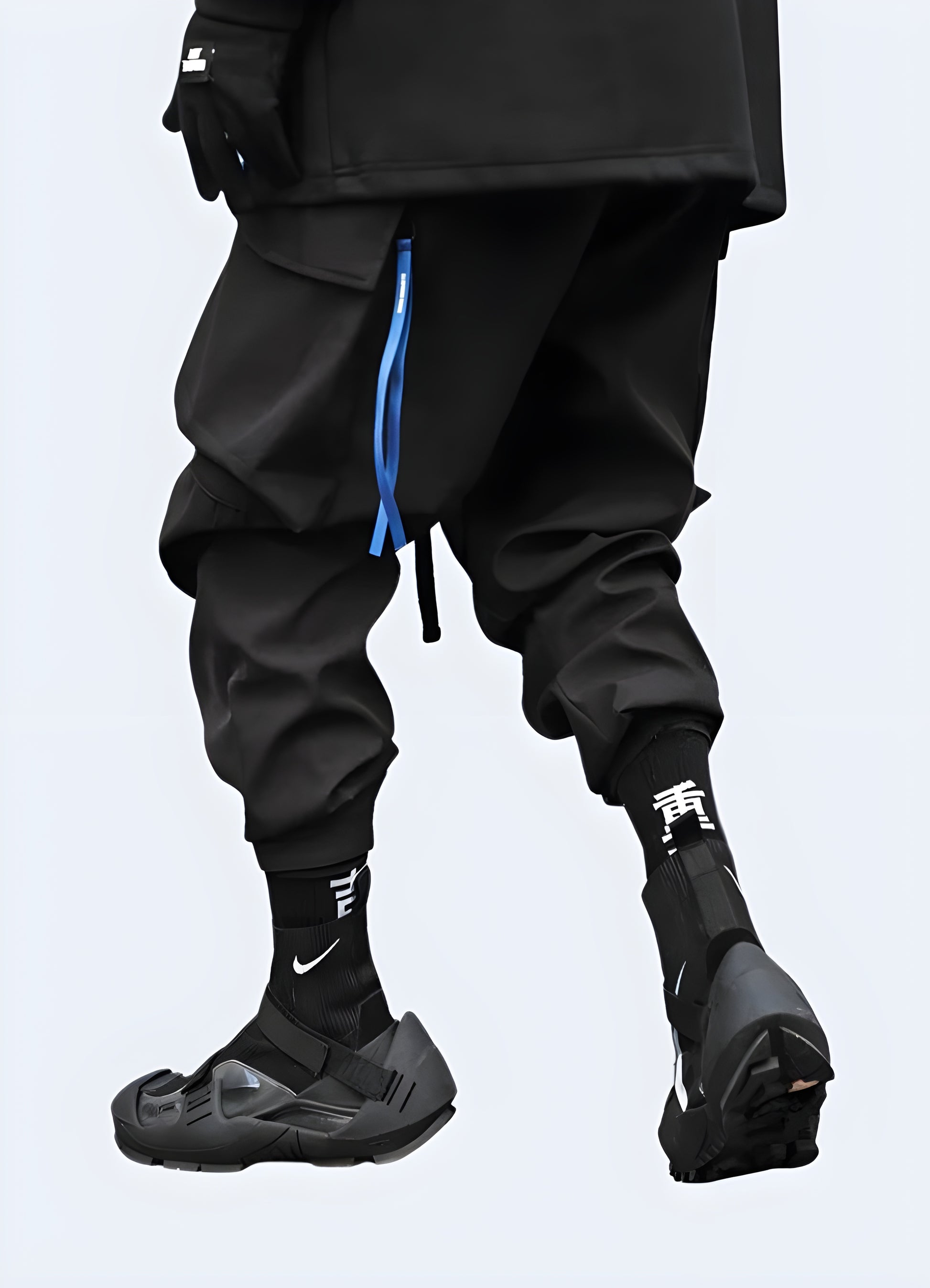 Elevate your everyday look with these sharp black tactical pants.