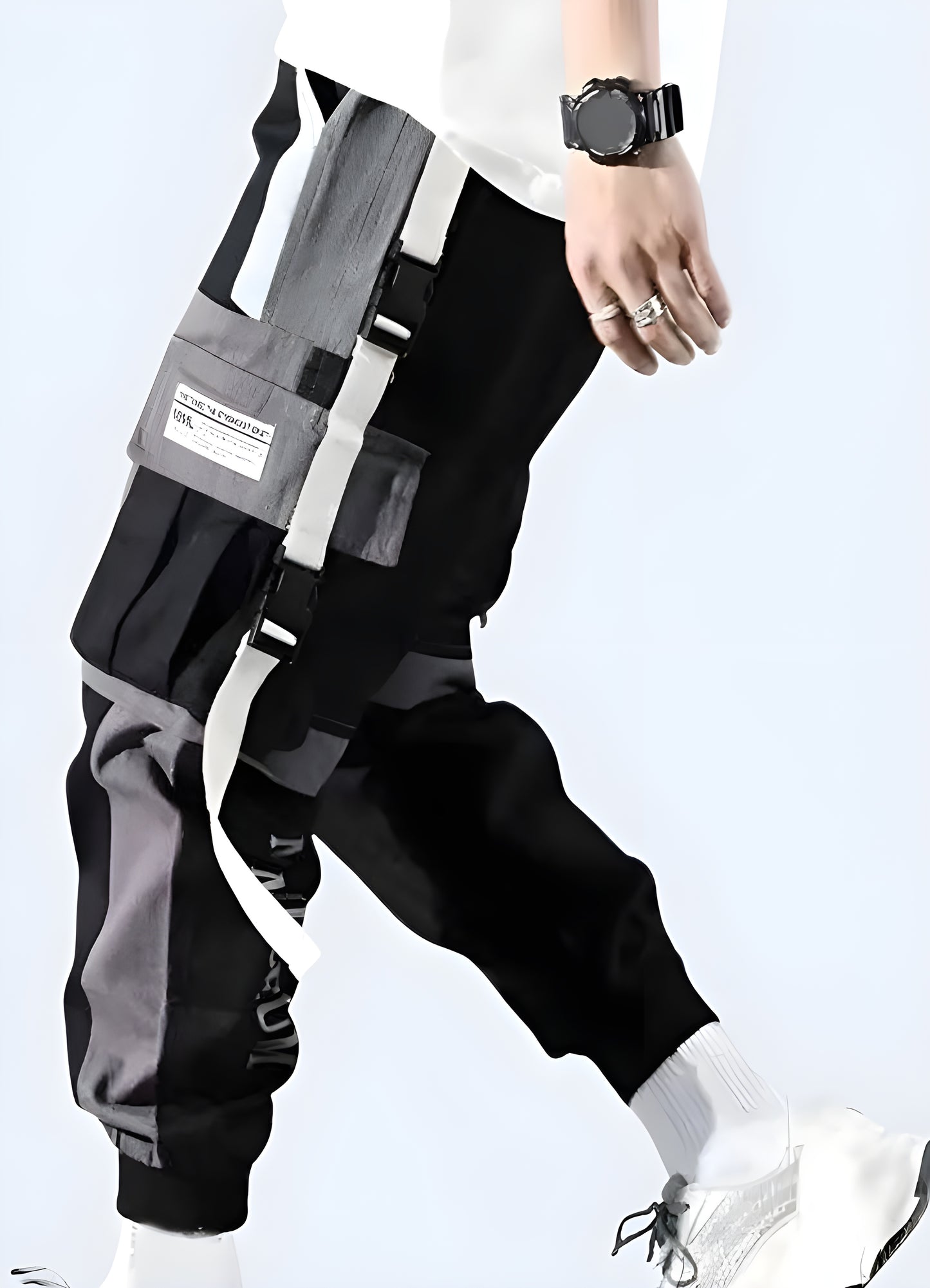 Black techwear pants express your unique designed for boundary-pushing style.