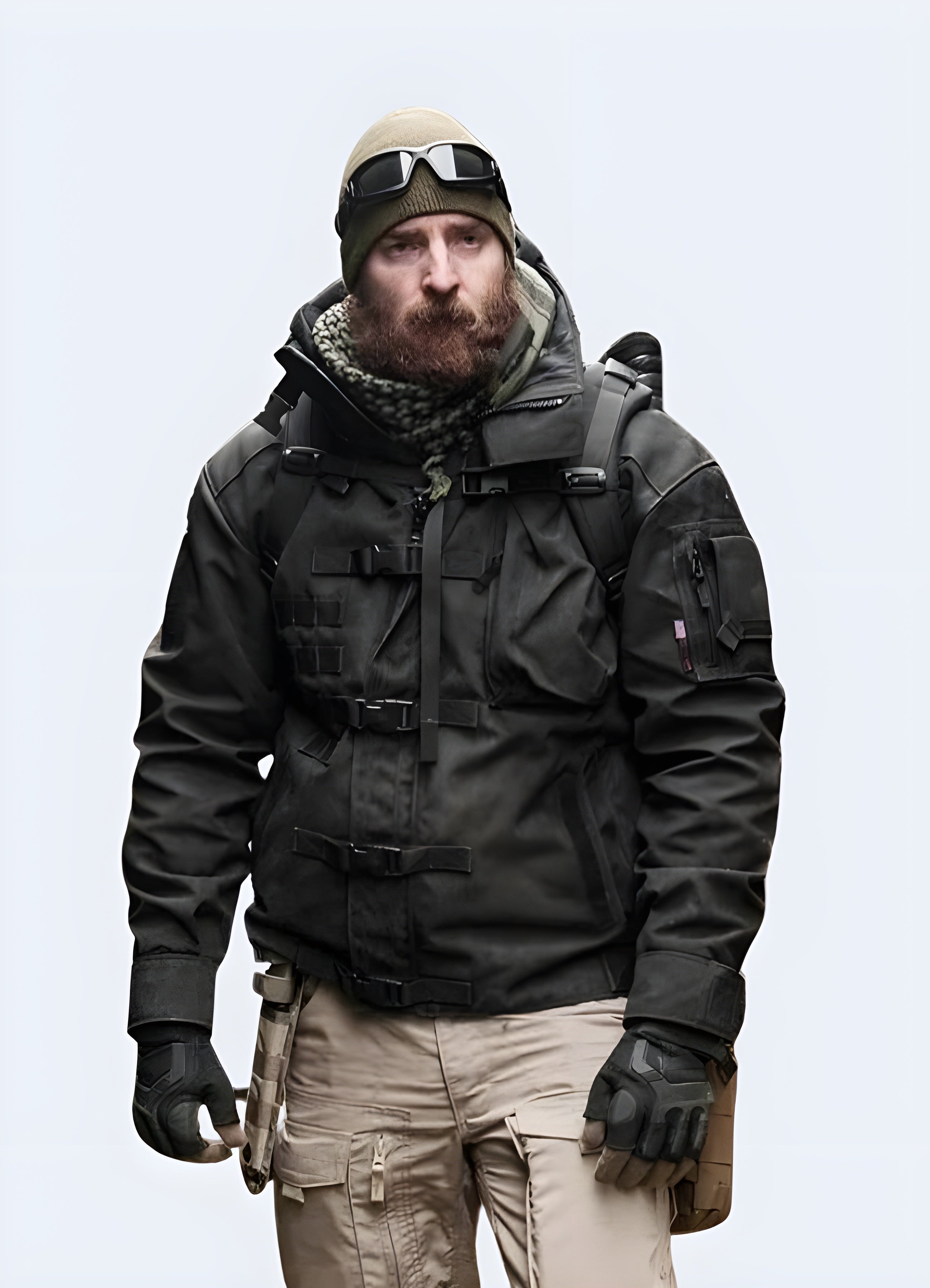 Black cargo 2024 jacket mens