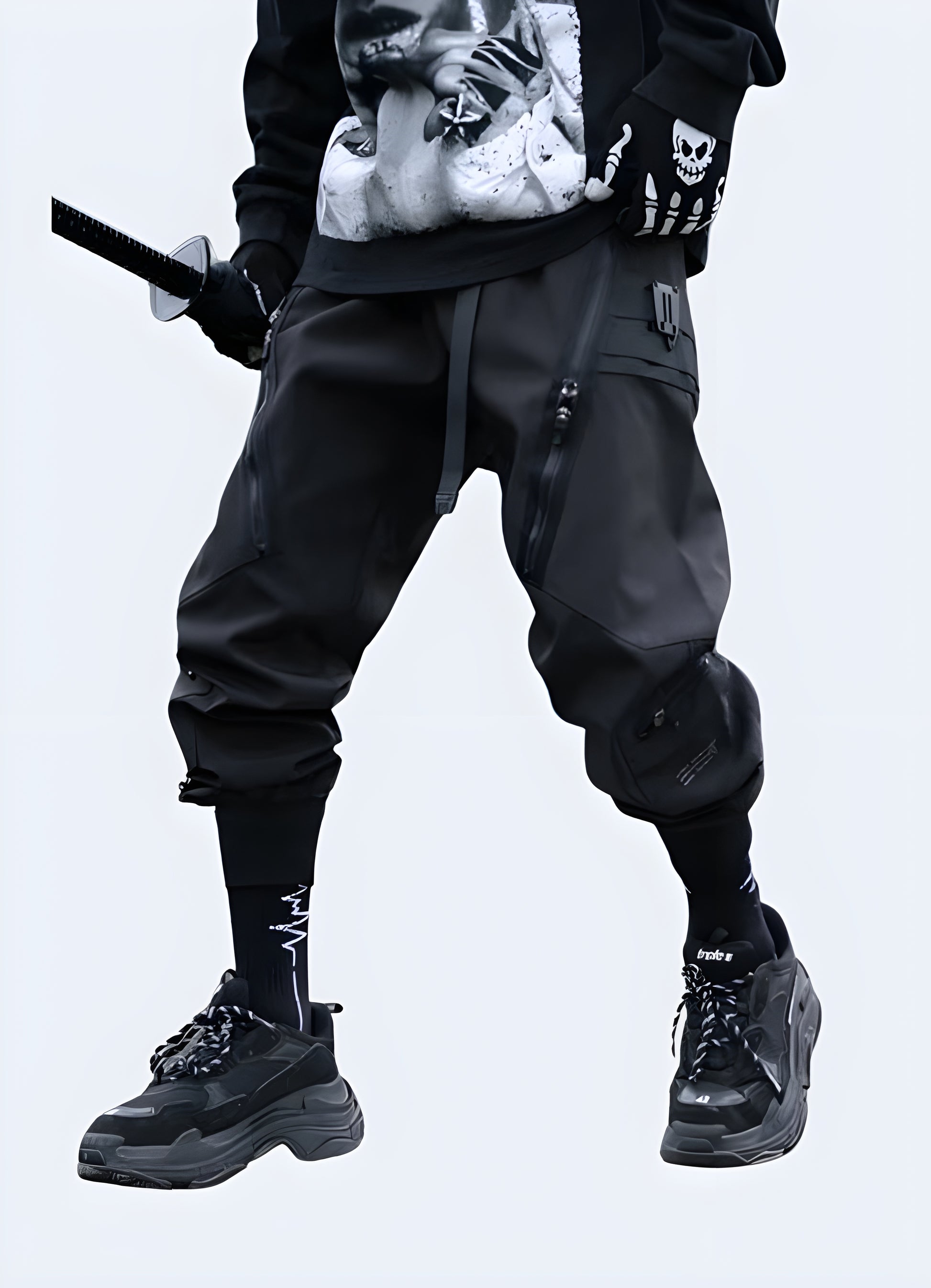 This techwear pants is the perfect garment to complete your Techwear outfit.