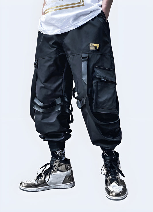  Adjustable straps , reinforced seams ninja cargo pants.