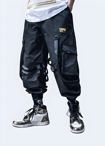 Adjustable straps , reinforced seams ninja cargo pants.