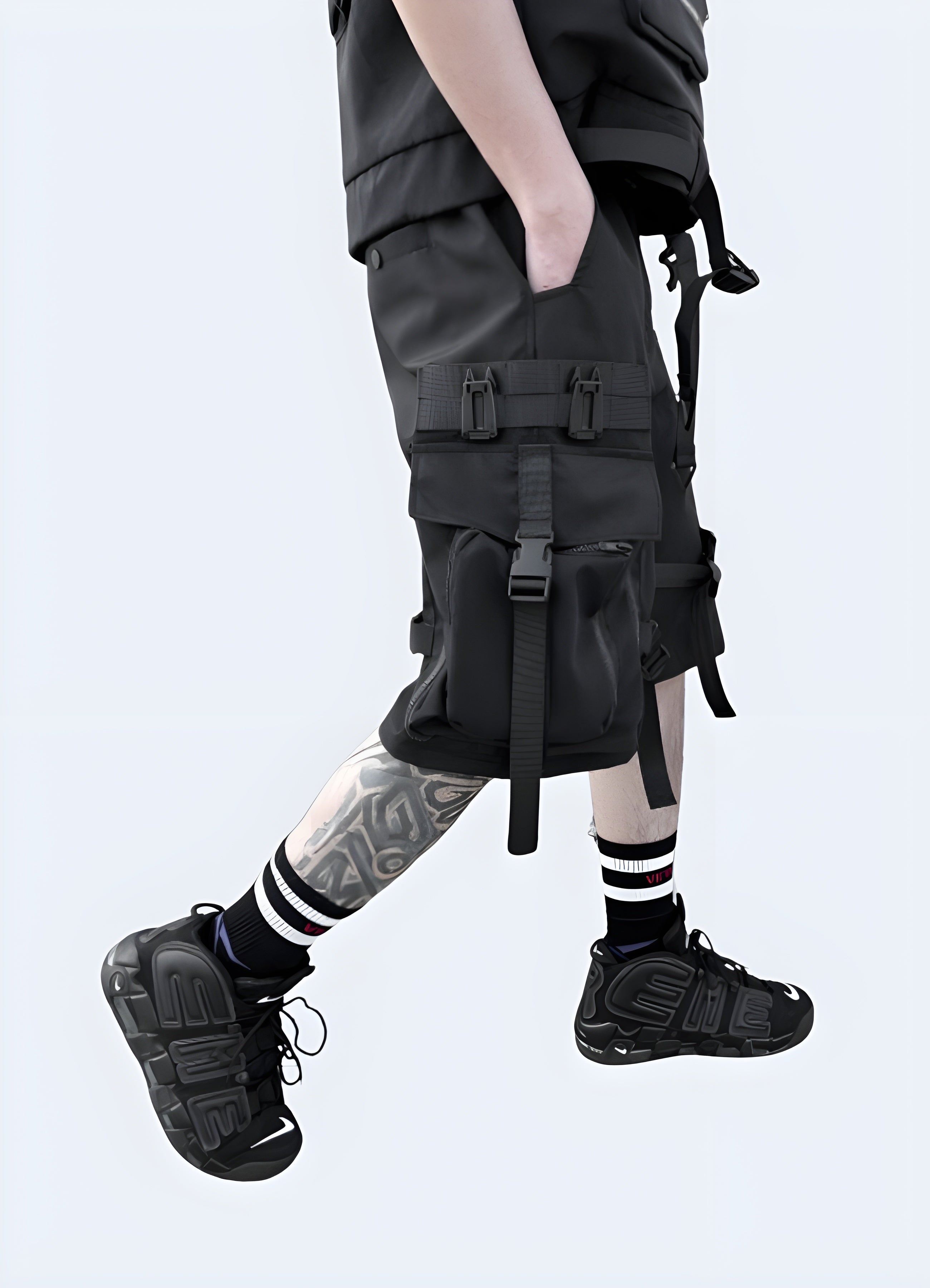 Streetwear Combat Reflective Cargo Shorts main image 0