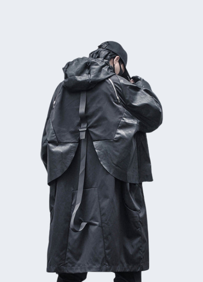 Channel the essence of streetwear with this versatile trench coat.