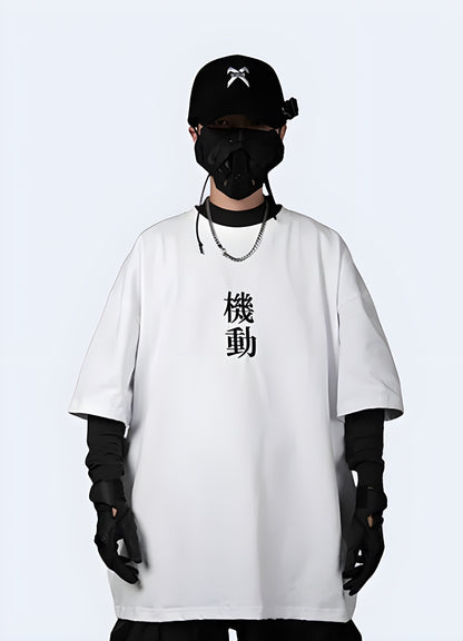 Go bold or go home with this electrifying Kanji graphic tee.