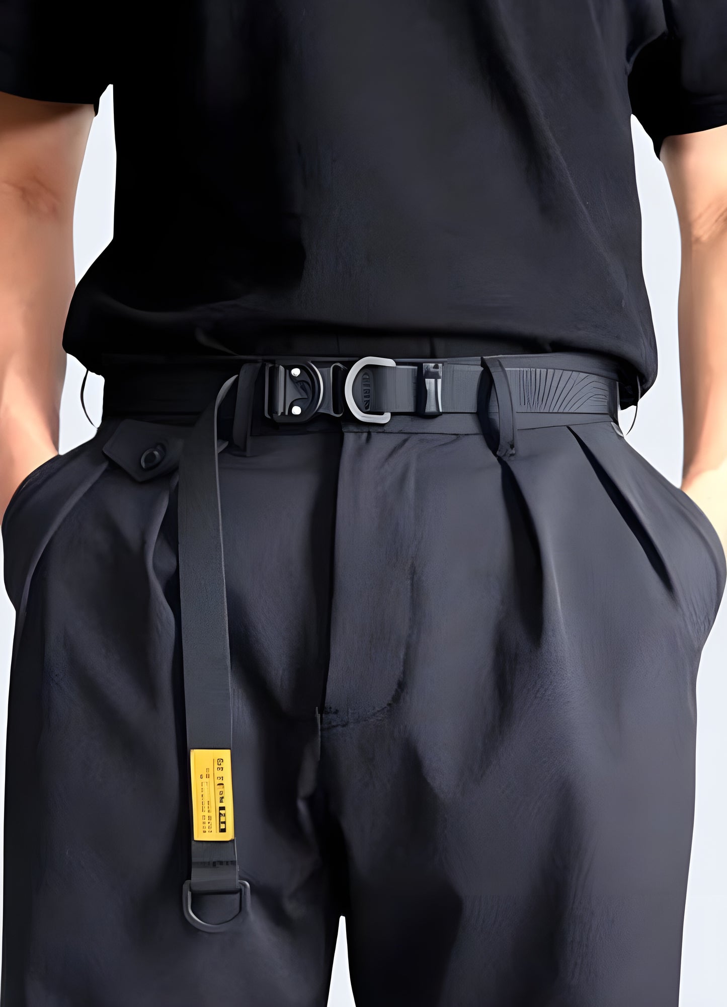 The belt's robust construction ensures it stands up to the rigors of everyday wear while maintaining a sleek profile.