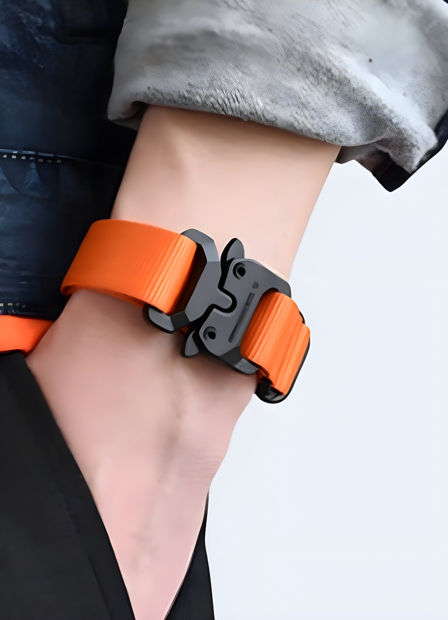 Make a statement with this futuristic techwear bracelet.