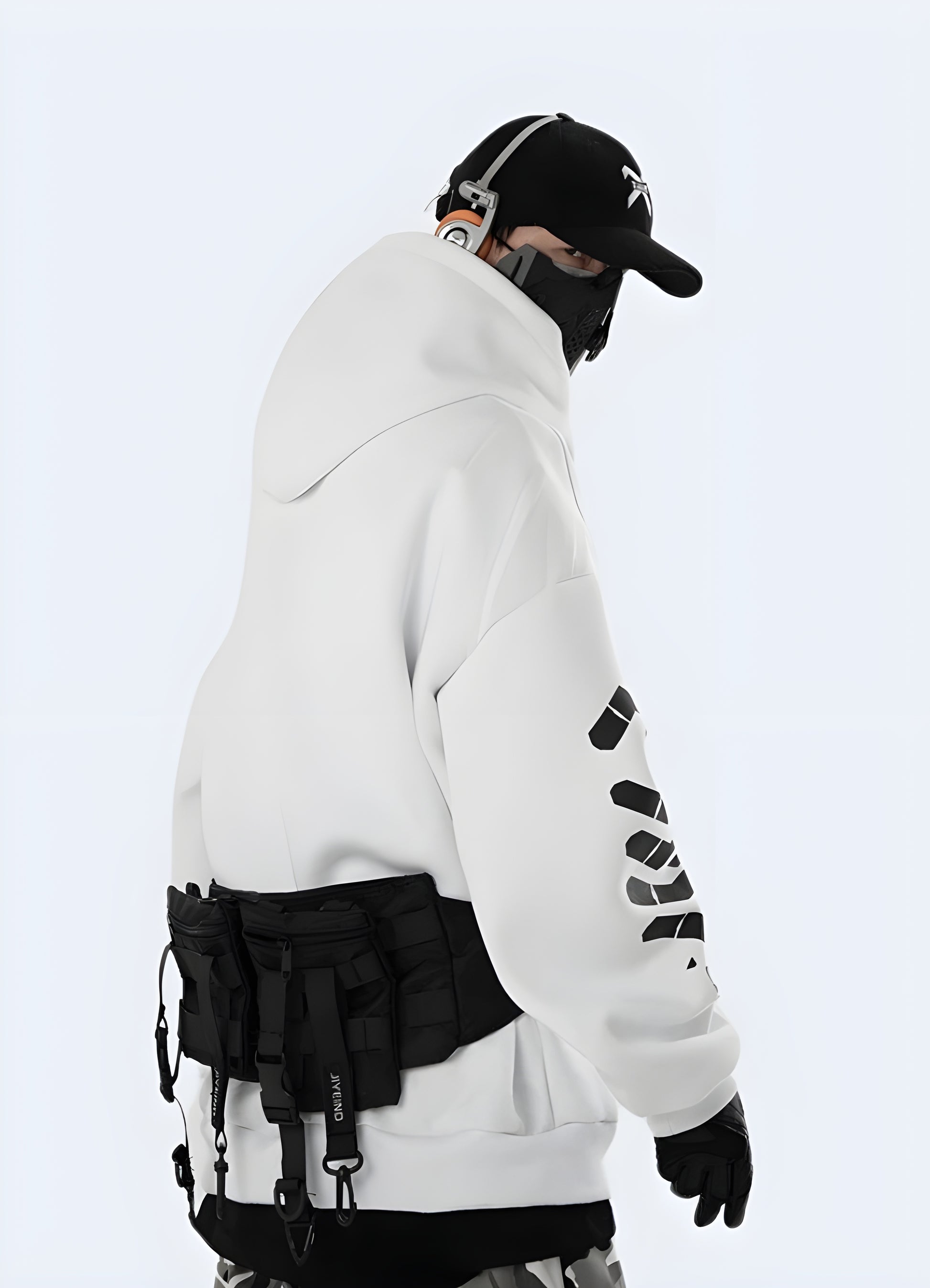 Level up your streetwear game with this bold cyberpunk graphics hoodie.