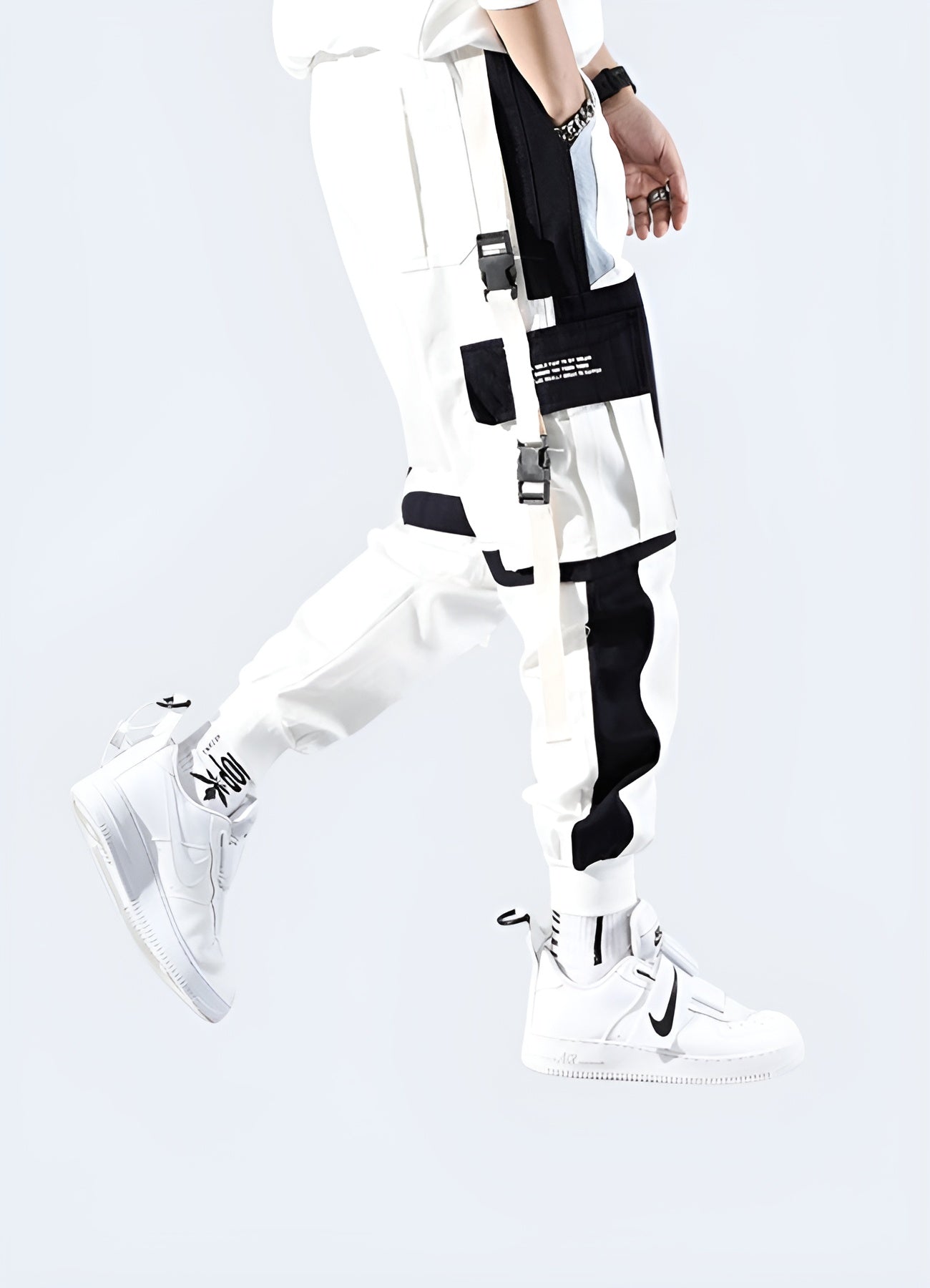 White techwear pants express your unique  designed for boundary-pushing style. 