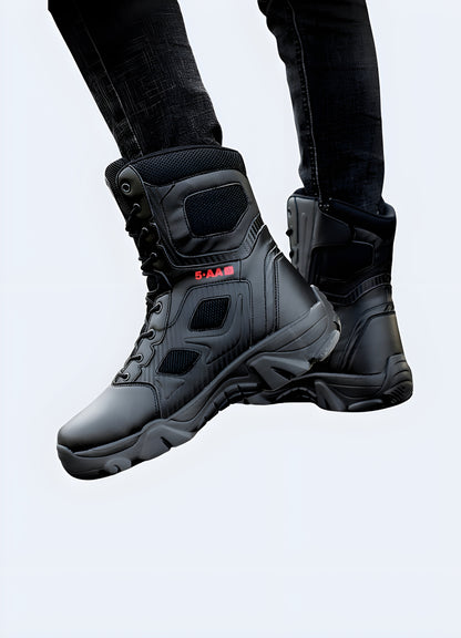 These boots do not merely withstand the harshest environments, they embrace them.