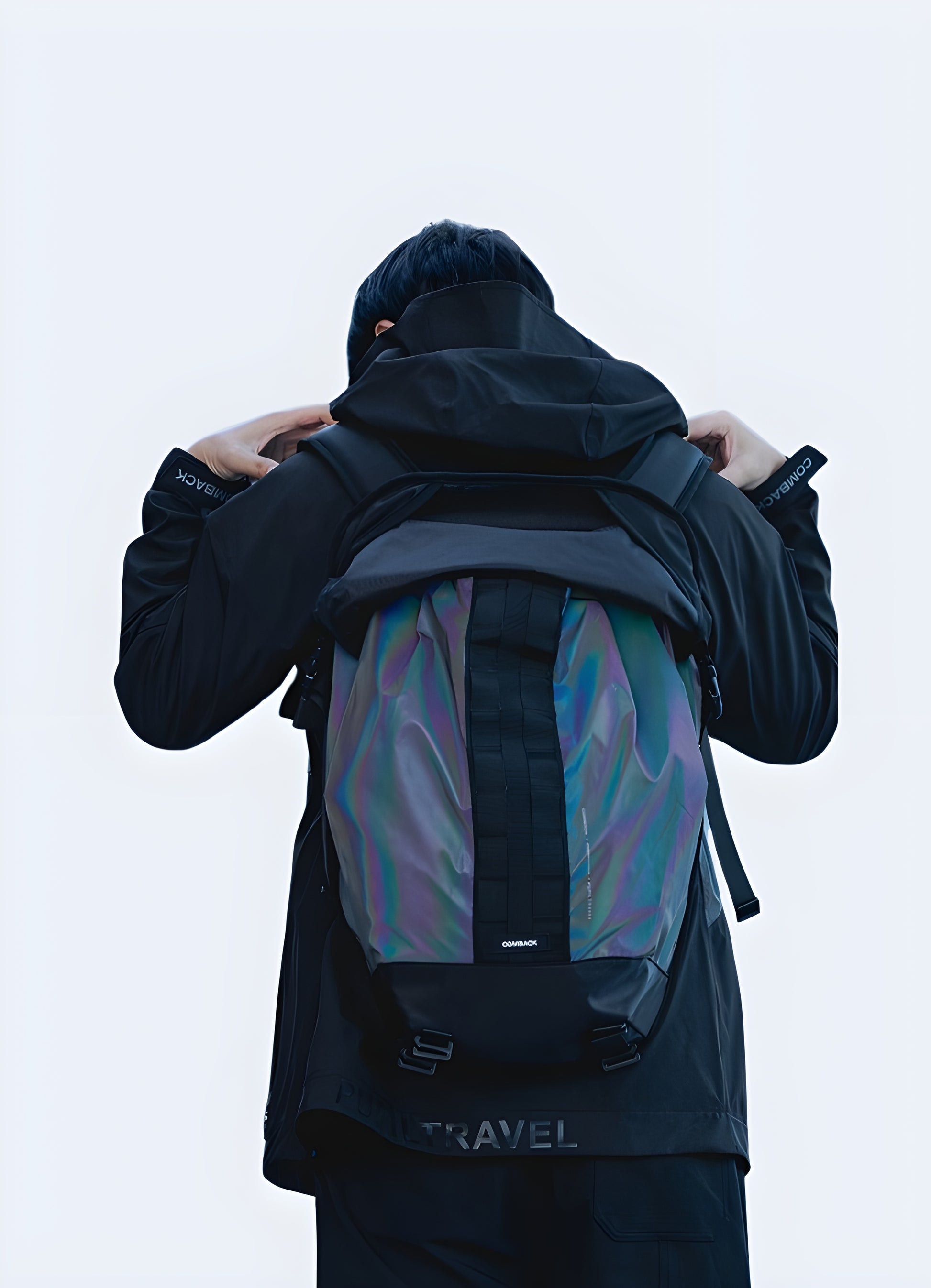 This high-end, futuristic techwear backpack intertwines the lines between functionality and fashion.