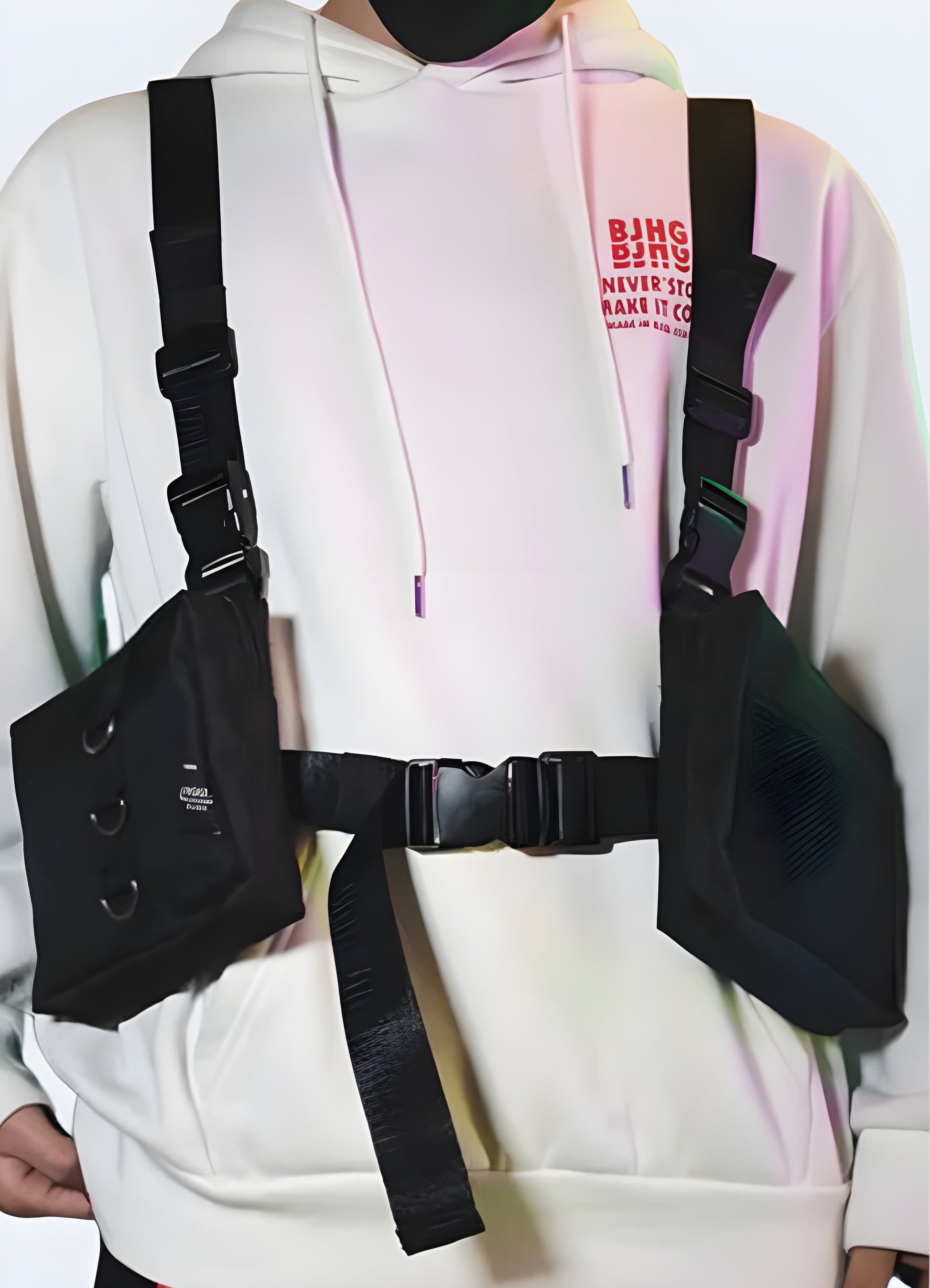 With two side pockets, these bags have a unique design that look just right for Gothic ninja outfits.