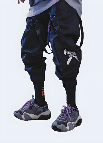 Elevate your urban exploration with these sleek Japanese techwear pants.