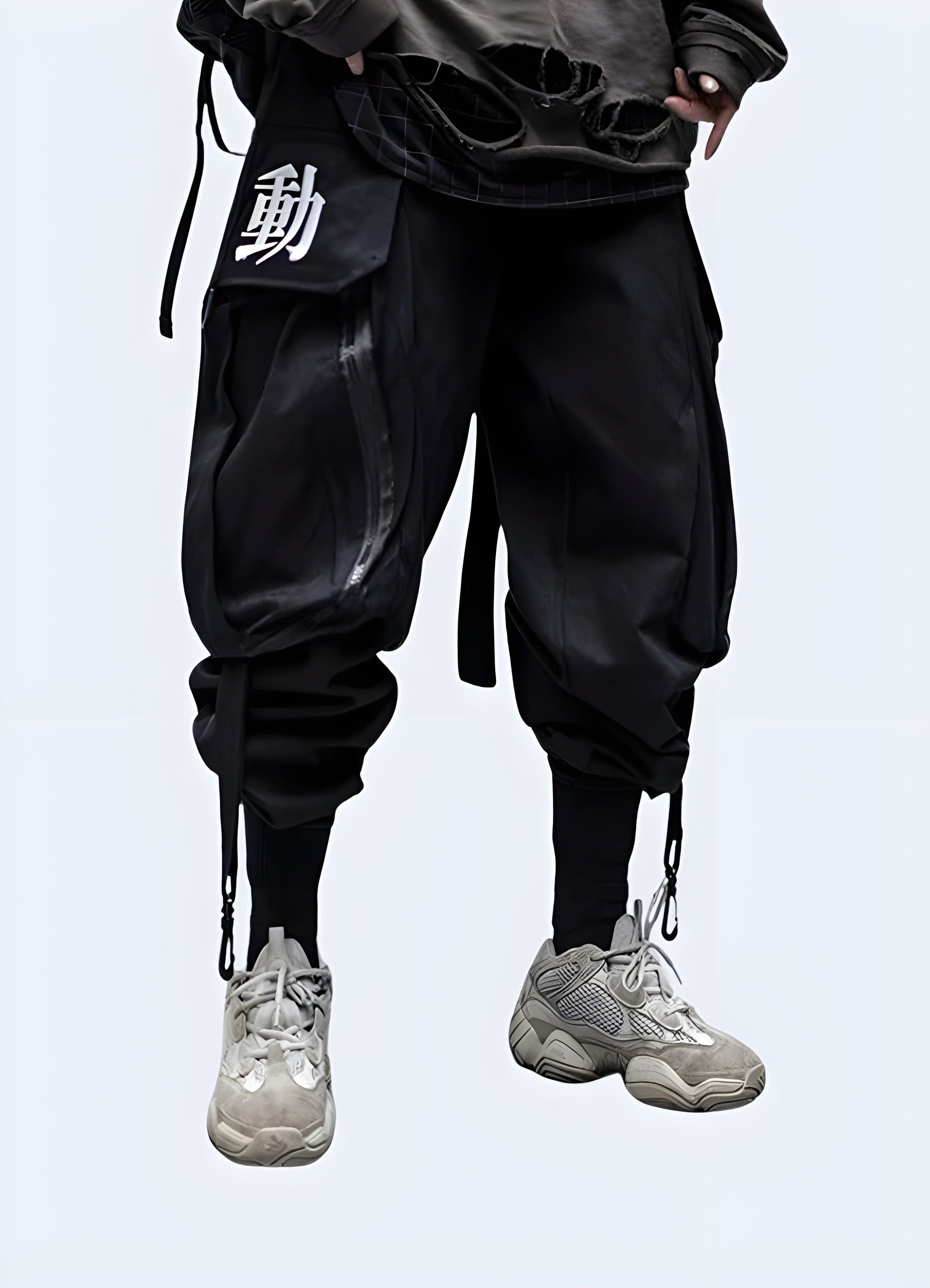 Ninja-inspired shinobi pants with secure pockets.