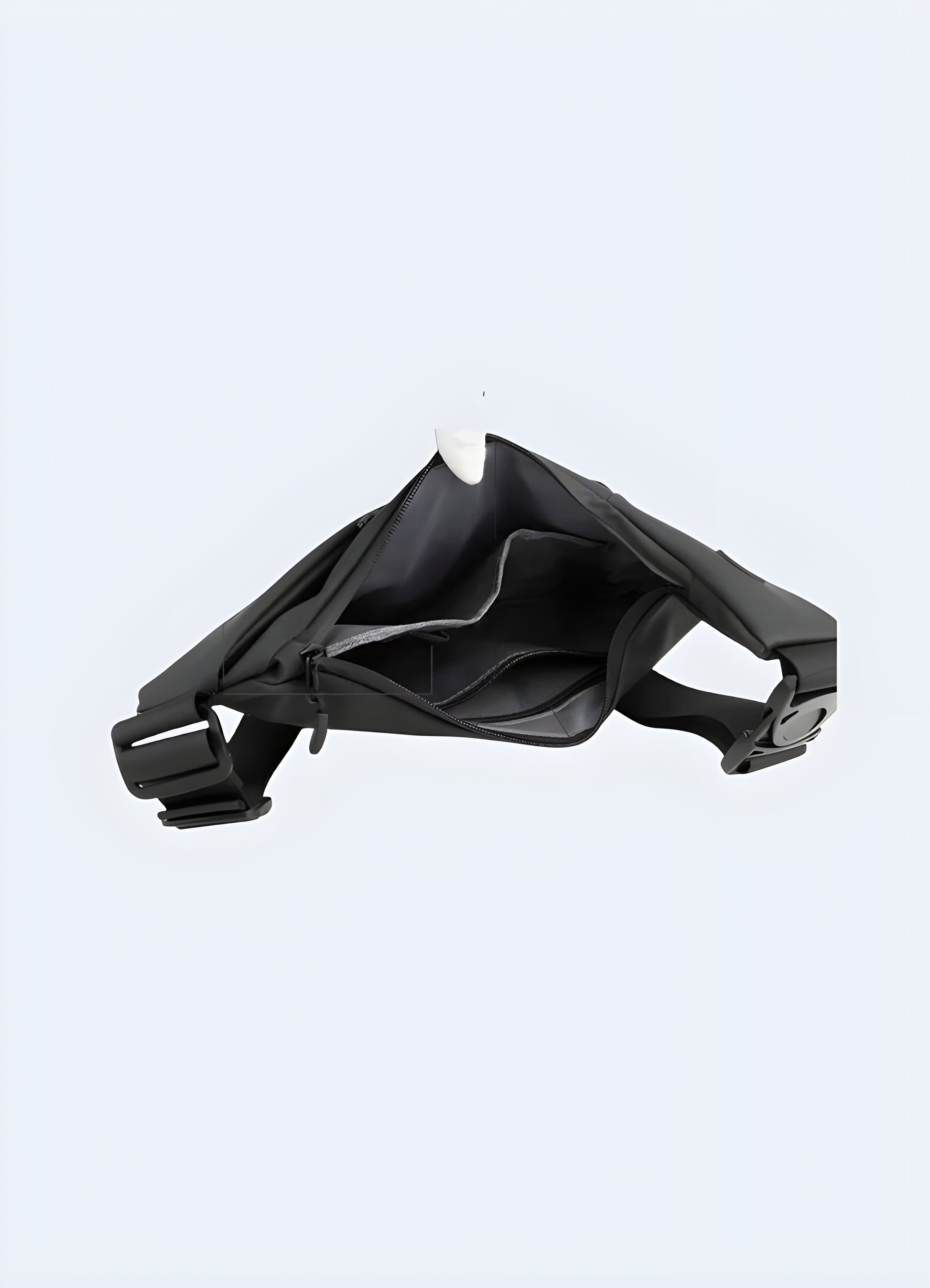 Zipper closure unisex style tactical sling bag.