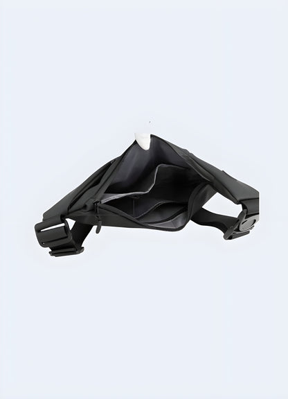Zipper closure unisex style tactical sling bag.