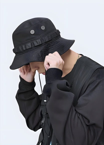Stand out in the urban jungle with our sleek techwear hat.
