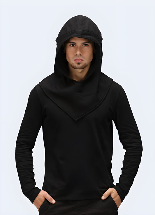 This techwear hood elevates everyday wear with its cutting-edge style and unparalleled comfort.