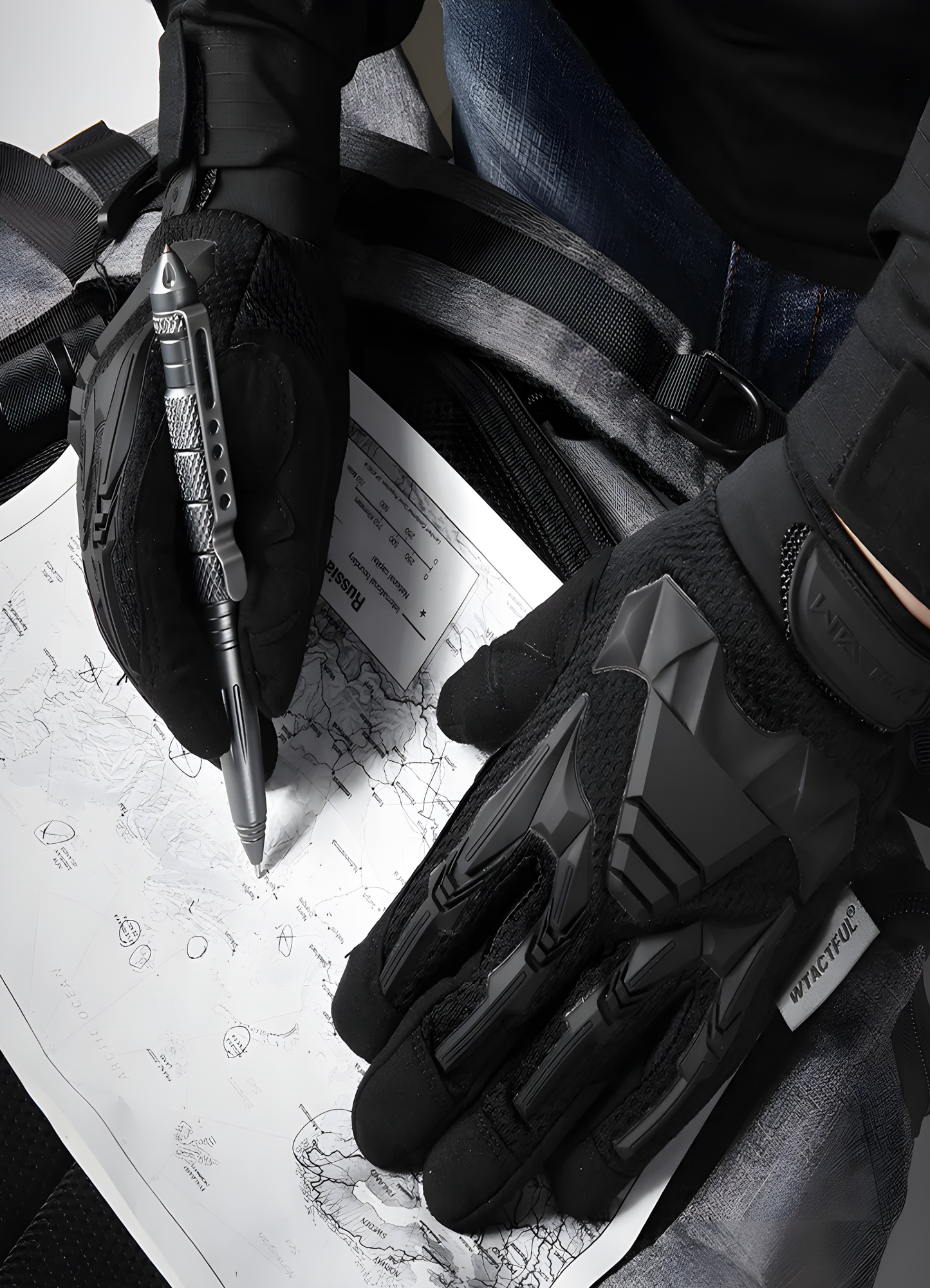 The gloves also include ventilation holes for breathability and may have touchscreen-compatible fingertips.