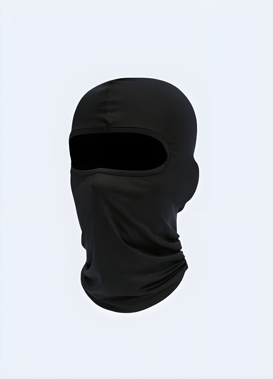 Channel your inner ninja with this sleek hood & mask combo.
