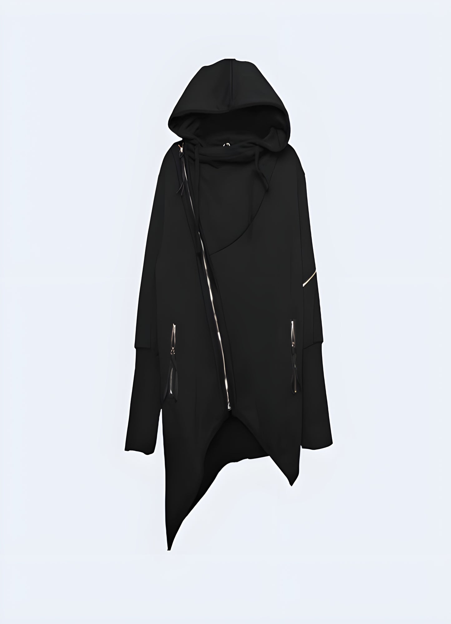 Black lightweight ninja jacket hoodie.