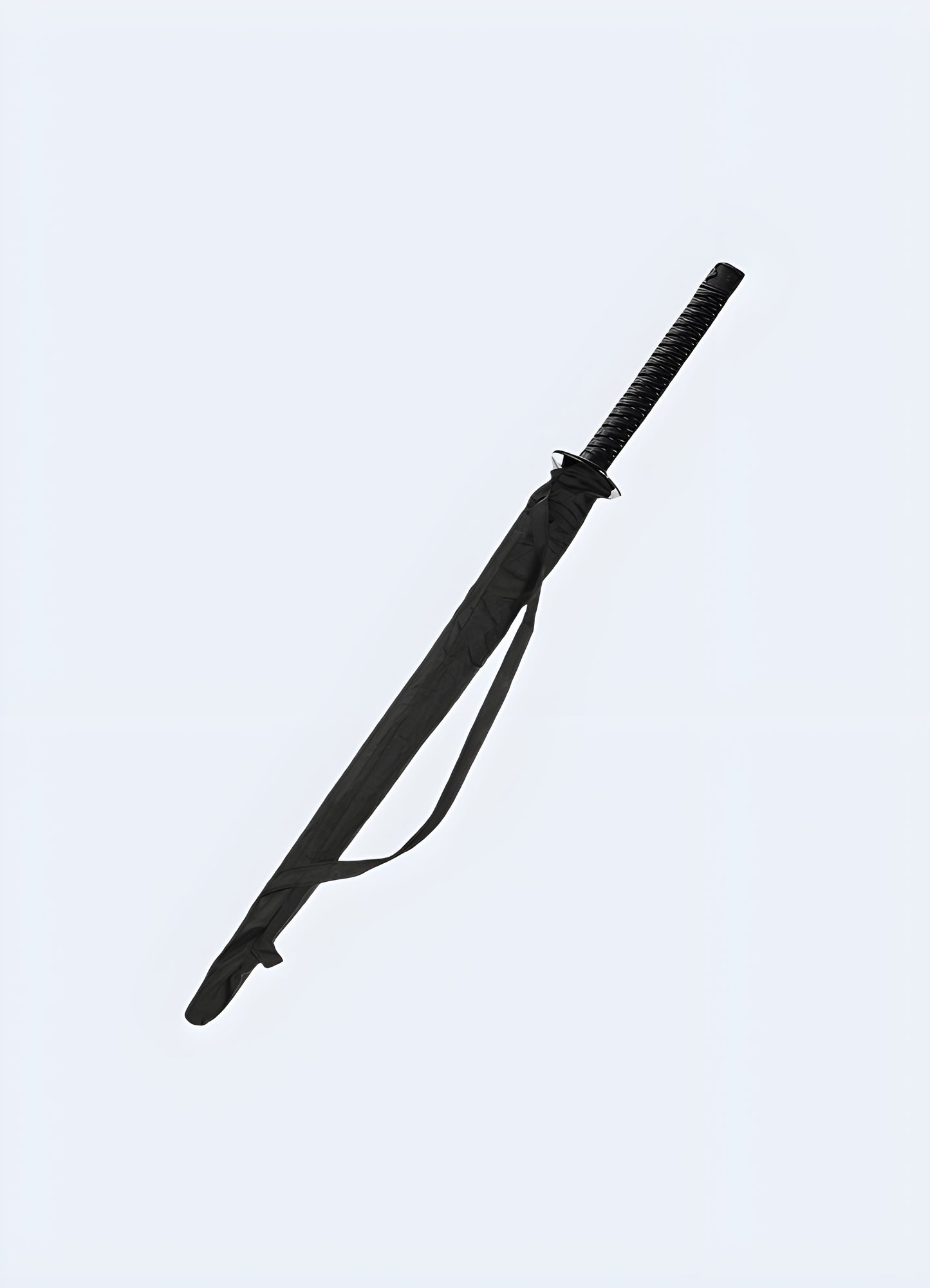 Ninja sword umbrella handle design close view.