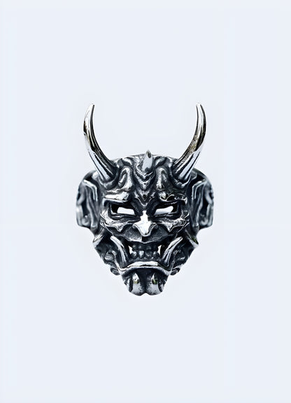  Antiqued silver size 8-13 oni ring.