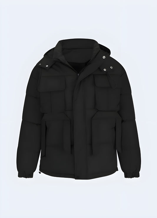 Stay warm and dry in even the harshest weather conditions with this Streetwear Puffer Jacket.