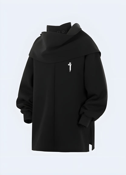 The relaxed silhouette of this unisex poncho hoodie flatters everyone’s figure.