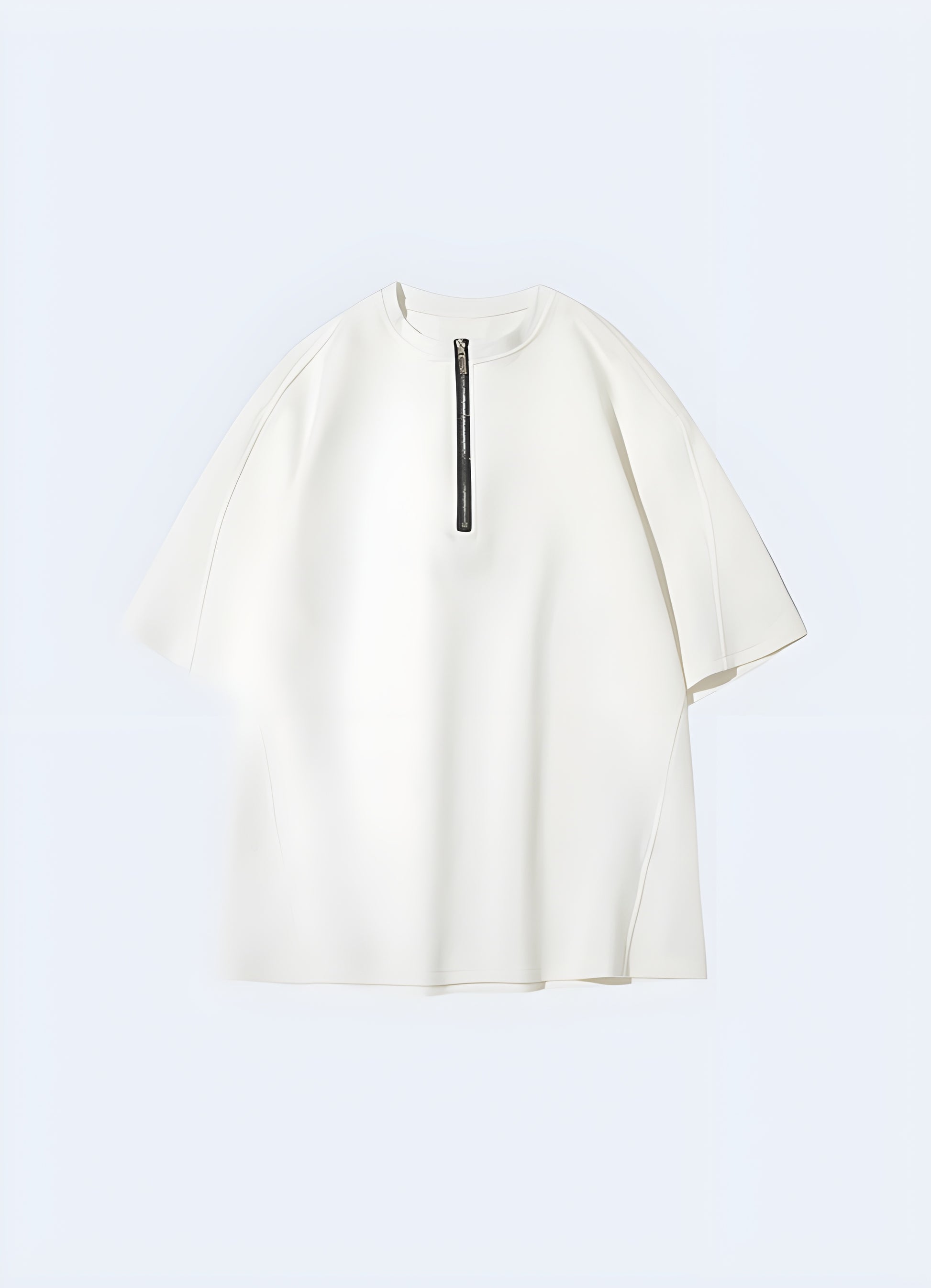 Unleash the embodiment of elegant versatility with our exclusive short sleeve zipper shirt.