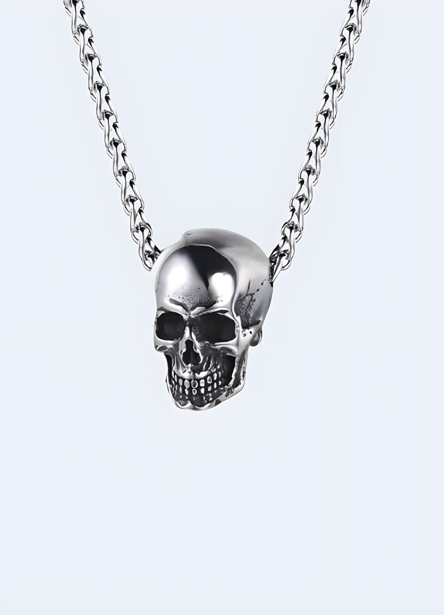 Proudly wear this skull necklace, symbol of your reckless spirit.