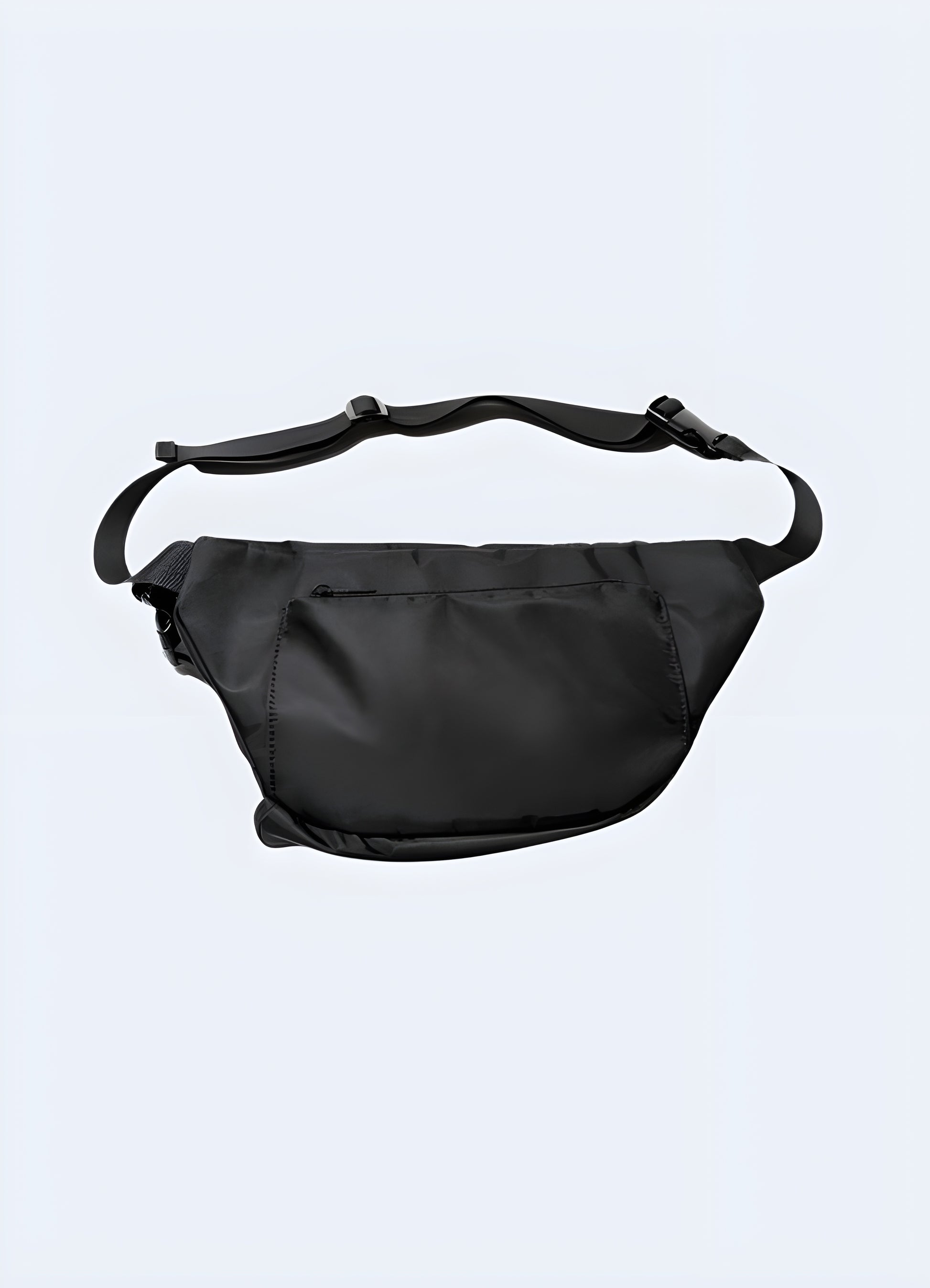 Top zipper closure unisex streetstyle design streetwear crossbody bag.