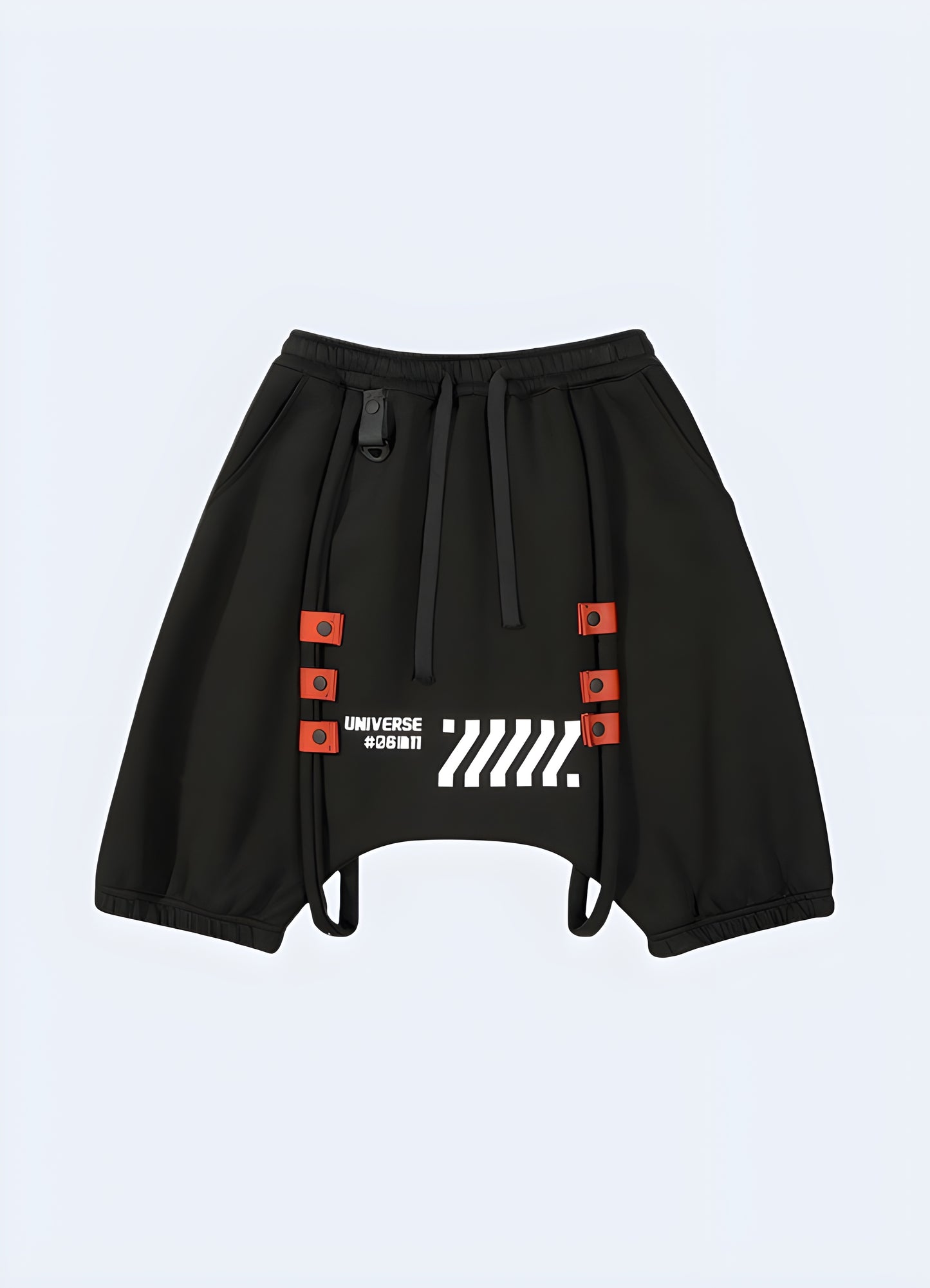 Terry cloth sweat shorts with drawstring waist streetwear sweat shorts black.