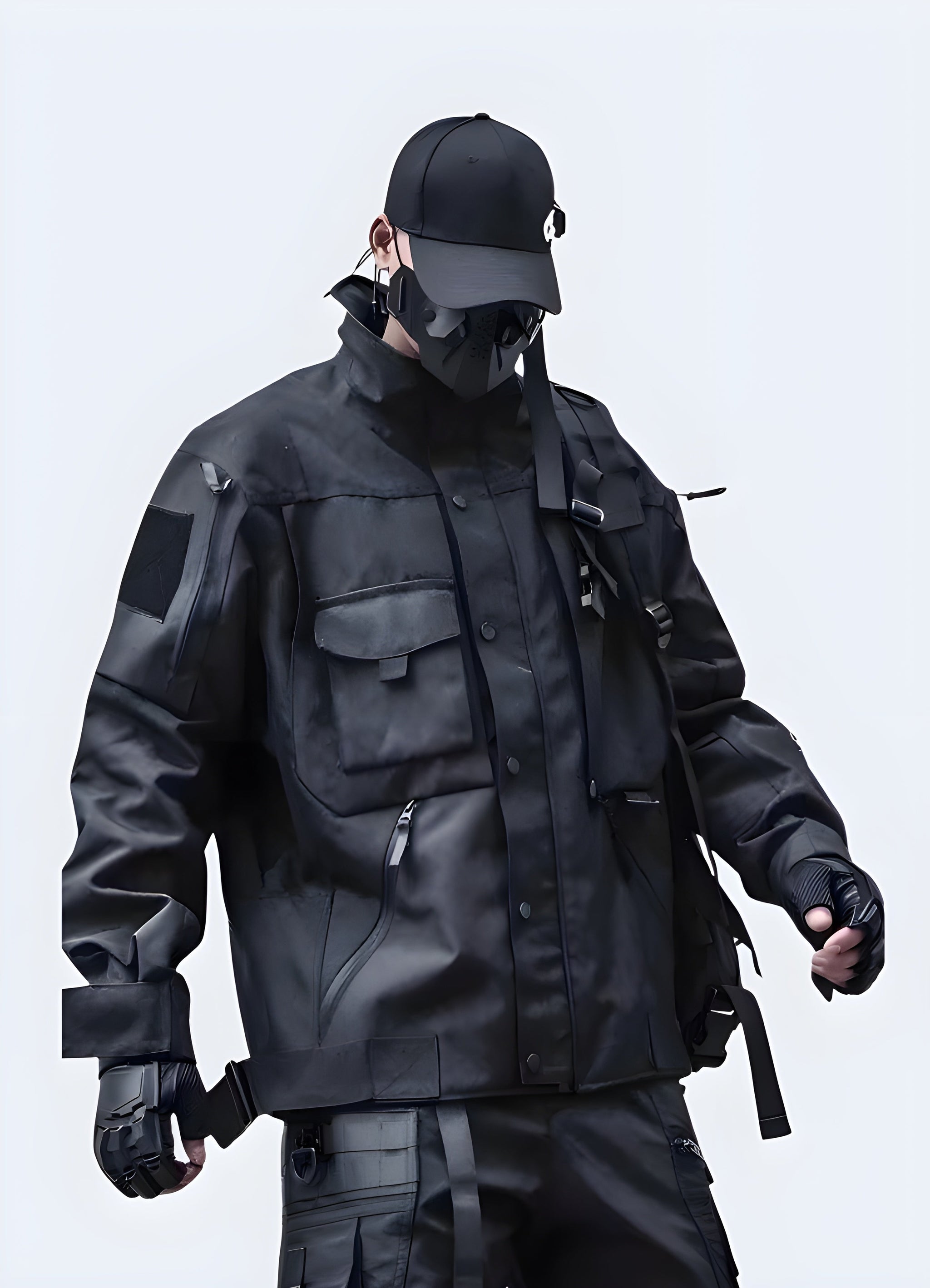 Tactical Bomber Jacket - Durable Polyester Military Style Outerwear