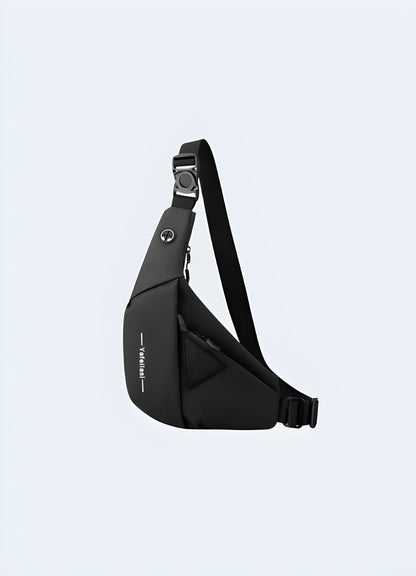 Padded, adjustable strap roomy tactical sling bag.