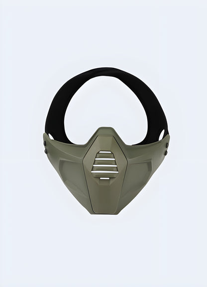 This mask's tactical design adds an edge to any urban explorer's outfit.