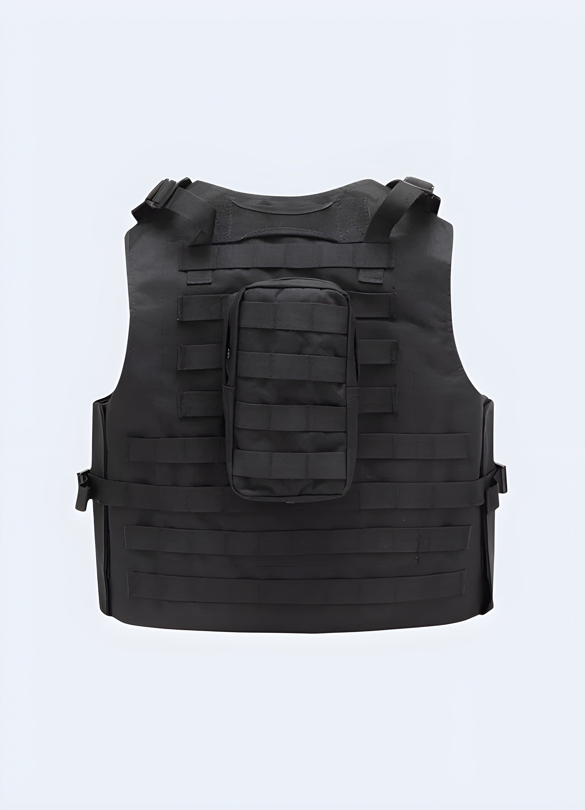 Tactical vest teacher twist back view.