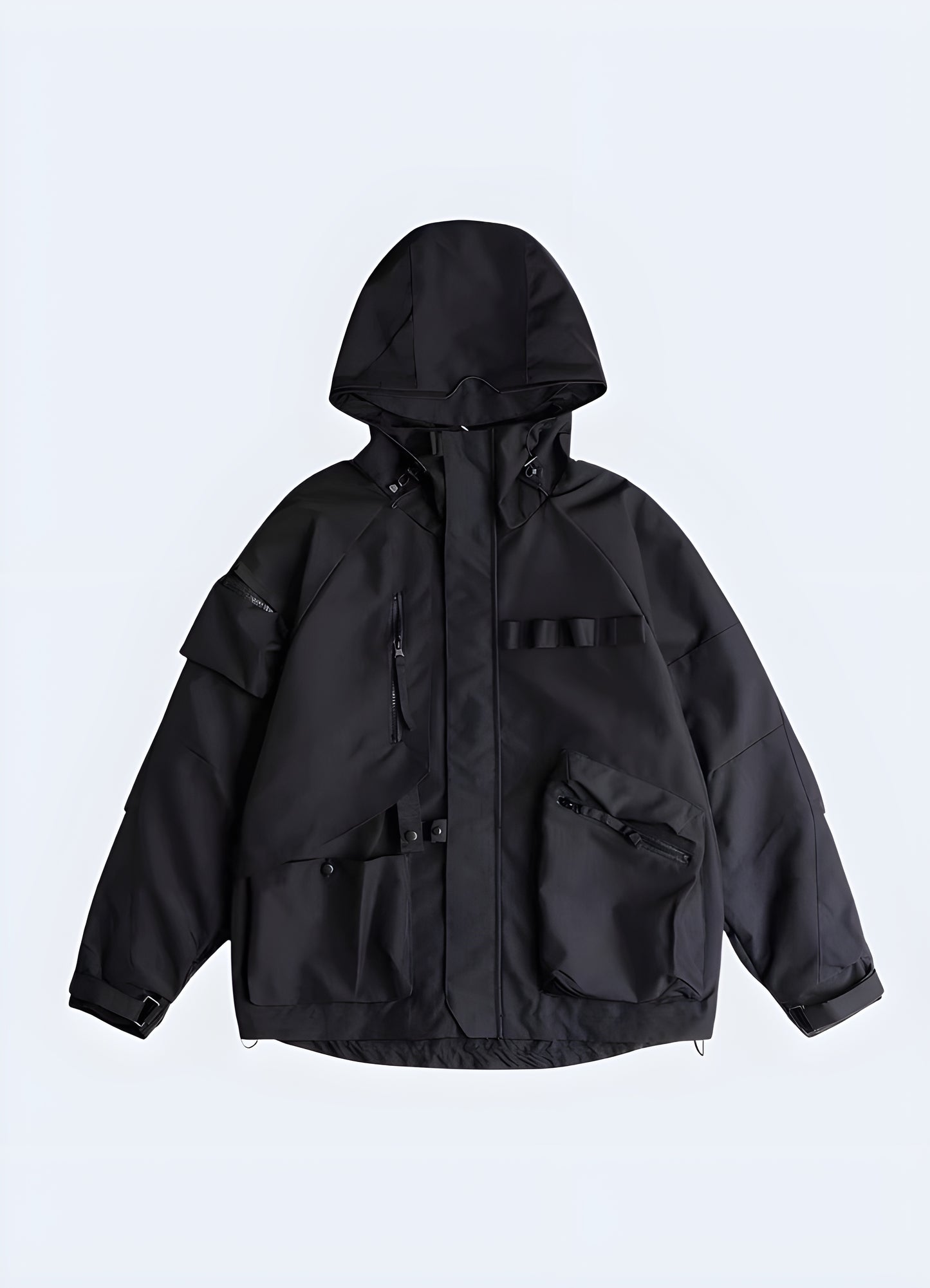 Stay dry and sharp with this essential techwear raincoat – engineered for urban explorers who demand both style and performance. Weather-resistant and sleek, it’s the perfect fusion of function and fashion. A true must-have for every techwear enthusiast.