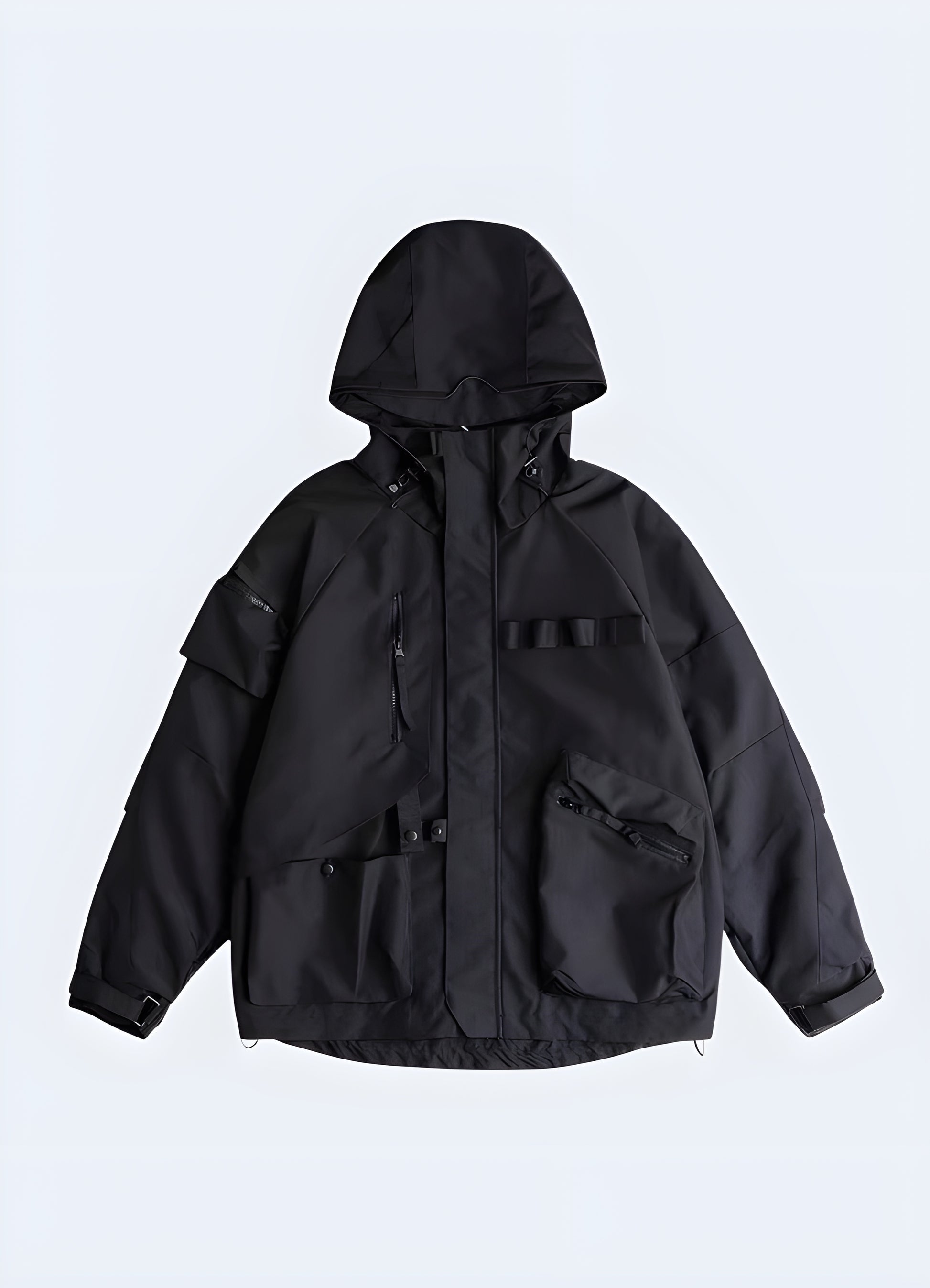 Stay dry and sharp with this essential techwear raincoat – engineered for urban explorers who demand both style and performance. Weather-resistant and sleek, it’s the perfect fusion of function and fashion. A true must-have for every techwear enthusiast.