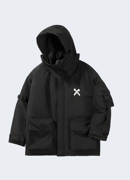 A must-have for any techwear enthusiast, this raincoat is both stylish and functional.