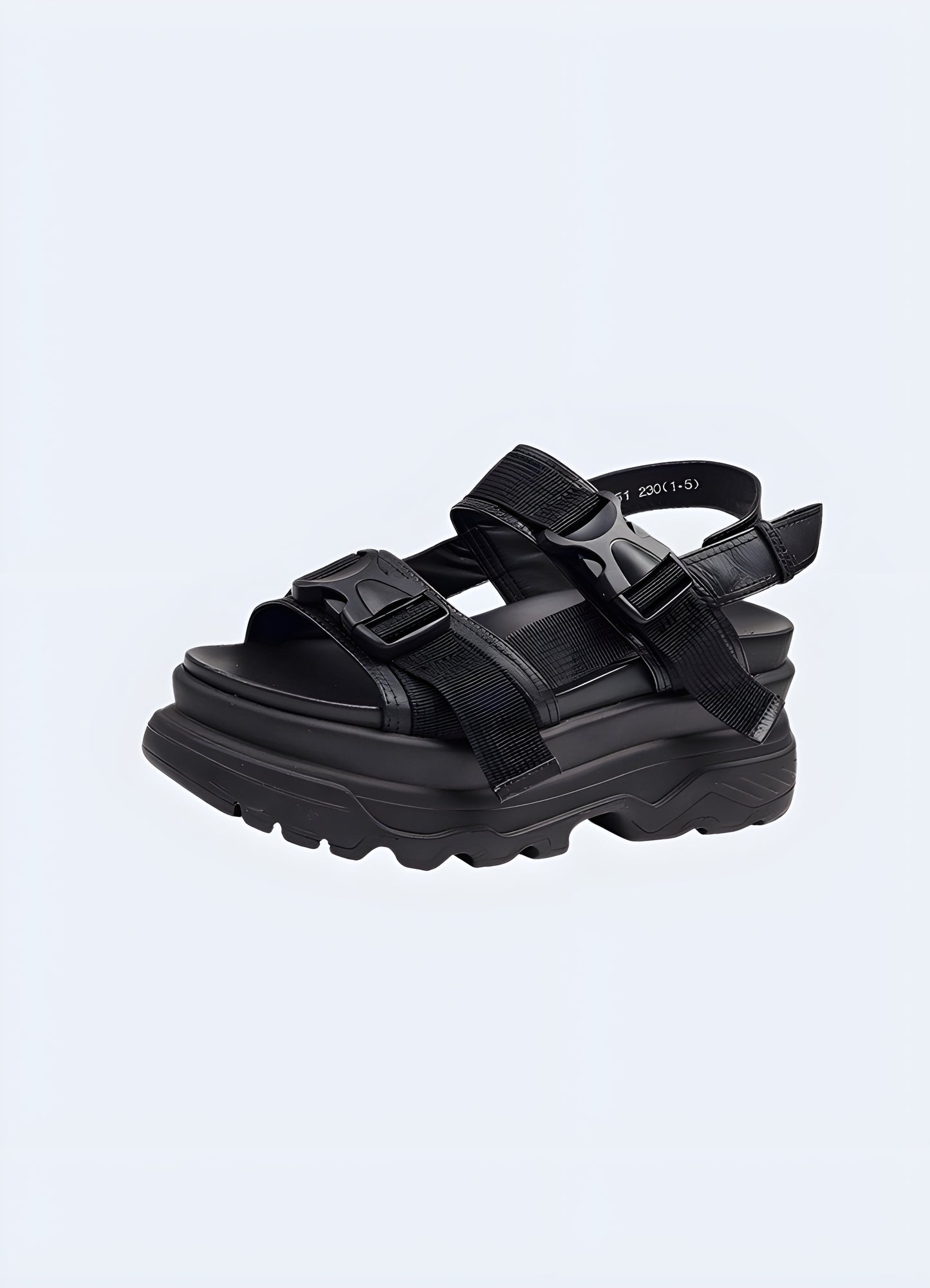 Techwear Platform Sandals Designed for the progressive girl who is fearless in embracing the future and showcasing her uniqueness.