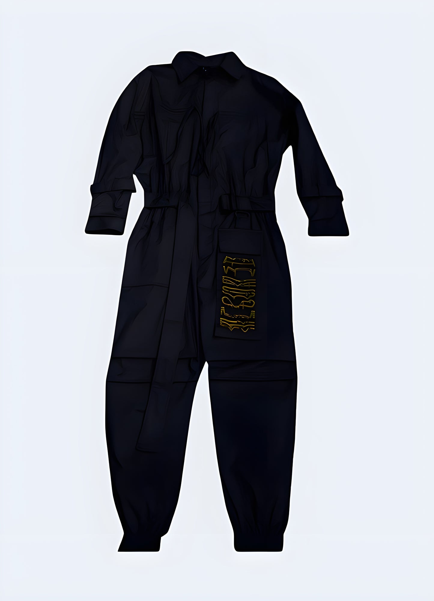 Conquer the concrete catwalk in this statement techwear tracksuit black.