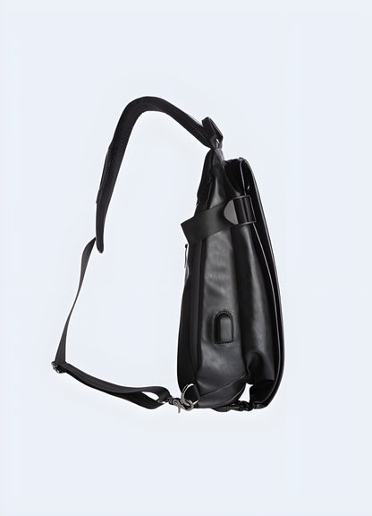 Built for durability and versatility, this urban sling bag is designed to withstand the rigors of city life.