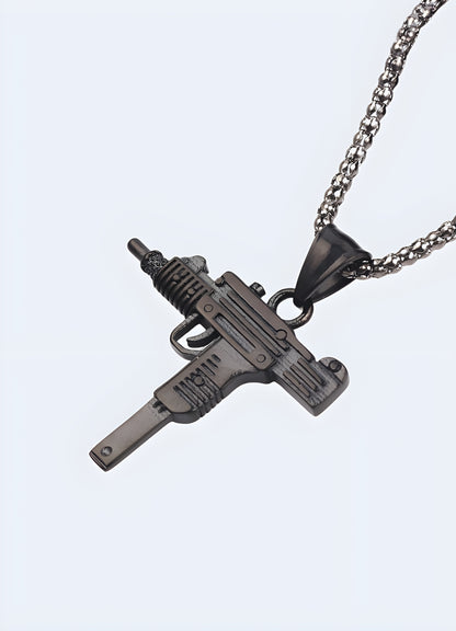 18” rope chain included uzi necklace.